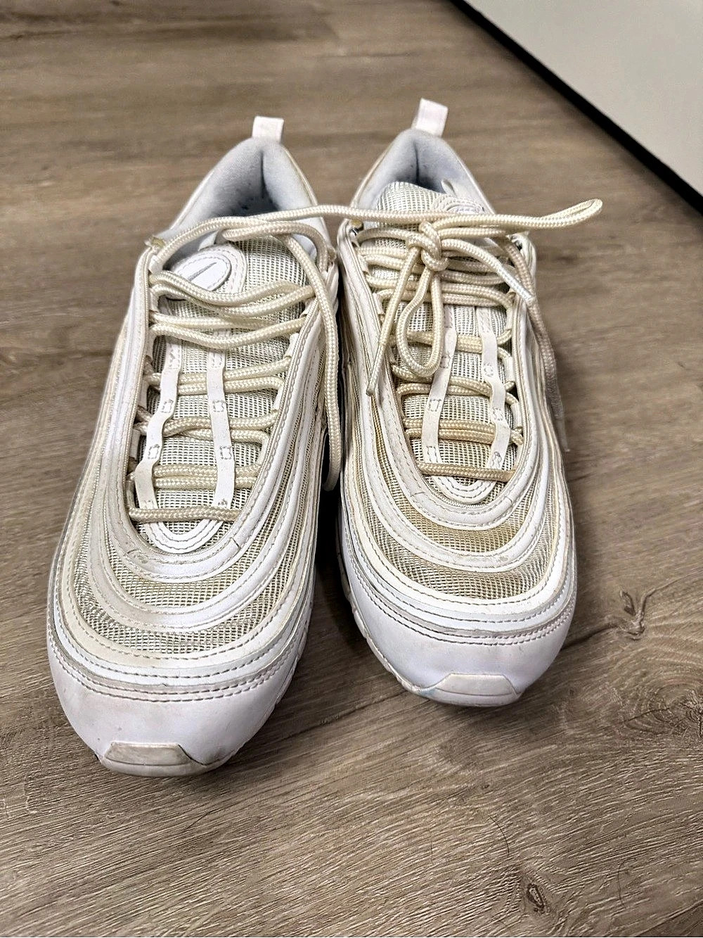 Nike Air Max 97 Sneakers in White & Cream